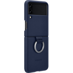 Coque Samsung G Z Flip 3 Silicone avec anneau Bleue Samsung