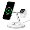 Chargeur induction 3 en 1 Stand Made for MagSafe 15W Blanc Belkin