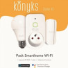 Pack Smarthome Wi-Fi blanc Konyks compatible avec Google Home ou Amazon Alexa