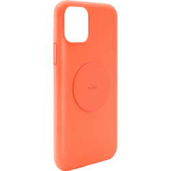 Coque iPhone 11 Silicone Icon aimantée Orange Fluo Puro