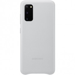 Coque Samsung galaxy S20 en cuir véritable - grise