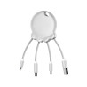 Câble USB multi-connecteurs Octopus blanc Xoopar