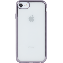 Coque pour iPhone 5/5S/SE - transparente contour en métal gris sidéral