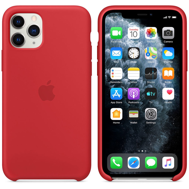 APPLE Coque en silicone pour iPhone 11 Pro Max - Rouge