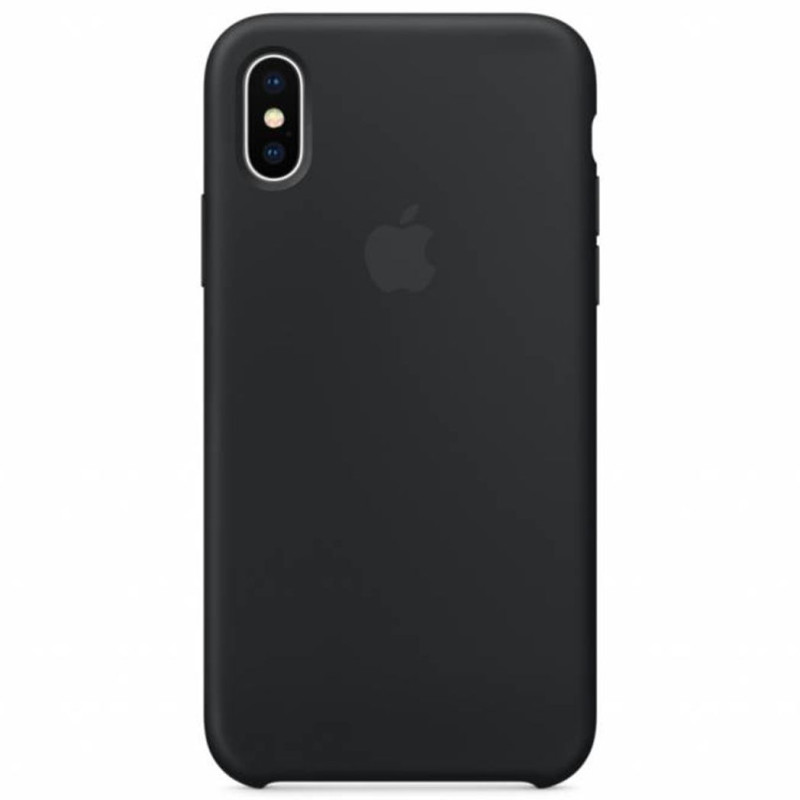 APPLE Coque en silicone pour iPhone X - Noire