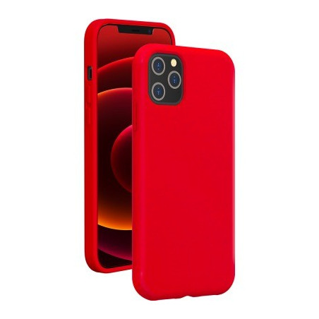 Coque iPhone 12 Pro Max Silicone SoftTouch Rouge Bigben