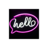 NEON LUMINEUX AVEC MESSAGE HELLO ROSE ET BLANC - USB-A