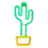 NEON LUMINEUX LED CACTUS VERT ET ORANGE USB-A