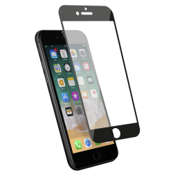 Protège-écran intégrale en verre trempé contour noir pour iPhone 7/8