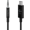 Câble audio 3,5 mm Rockstar avec connecteur USBC 90 cm Noir Belkin