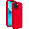 Coque iPhone 13 mini Silicone SoftTouch Rouge Bigben